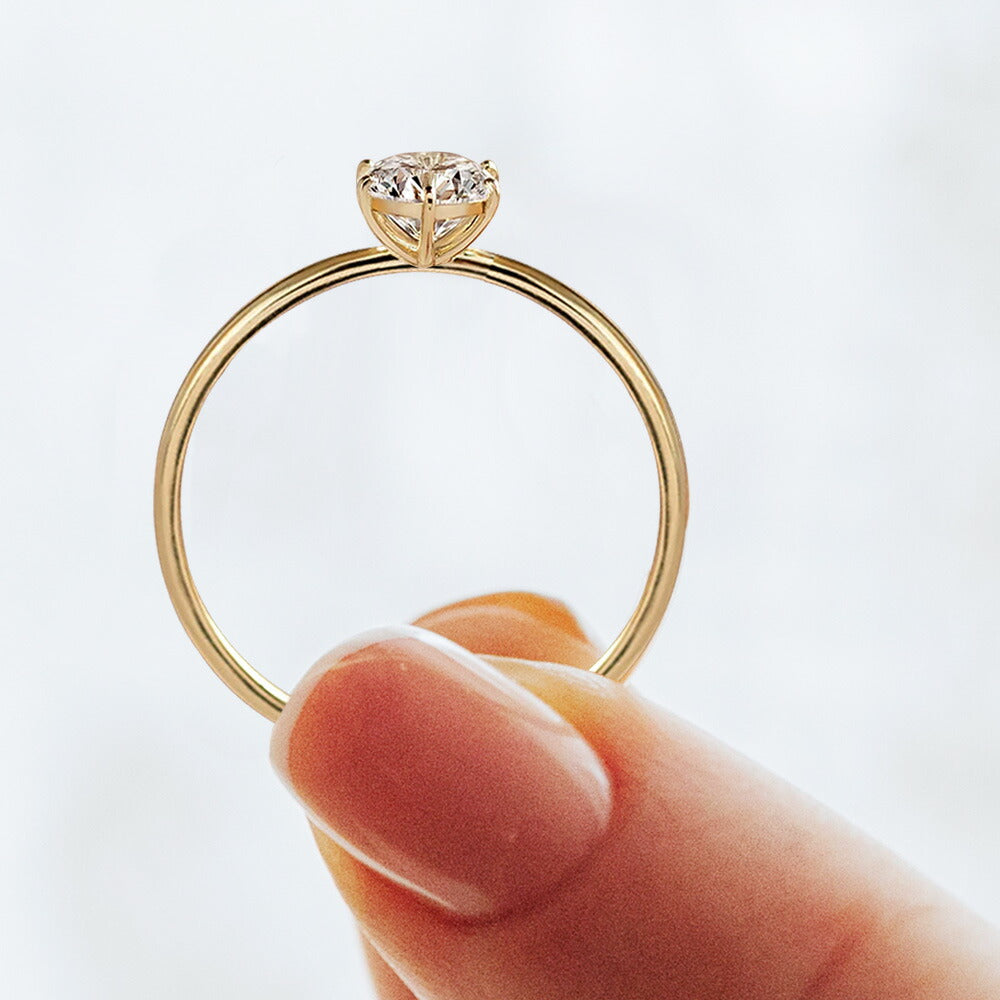 0.3ct ラボグロウンダイヤモンド 6本爪ソリティアリング