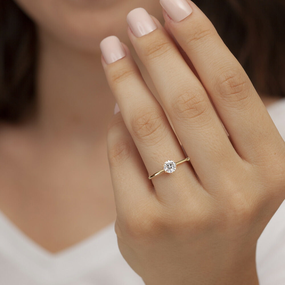 0.3ct ラボグロウンダイヤモンド 6本爪ソリティアリング
