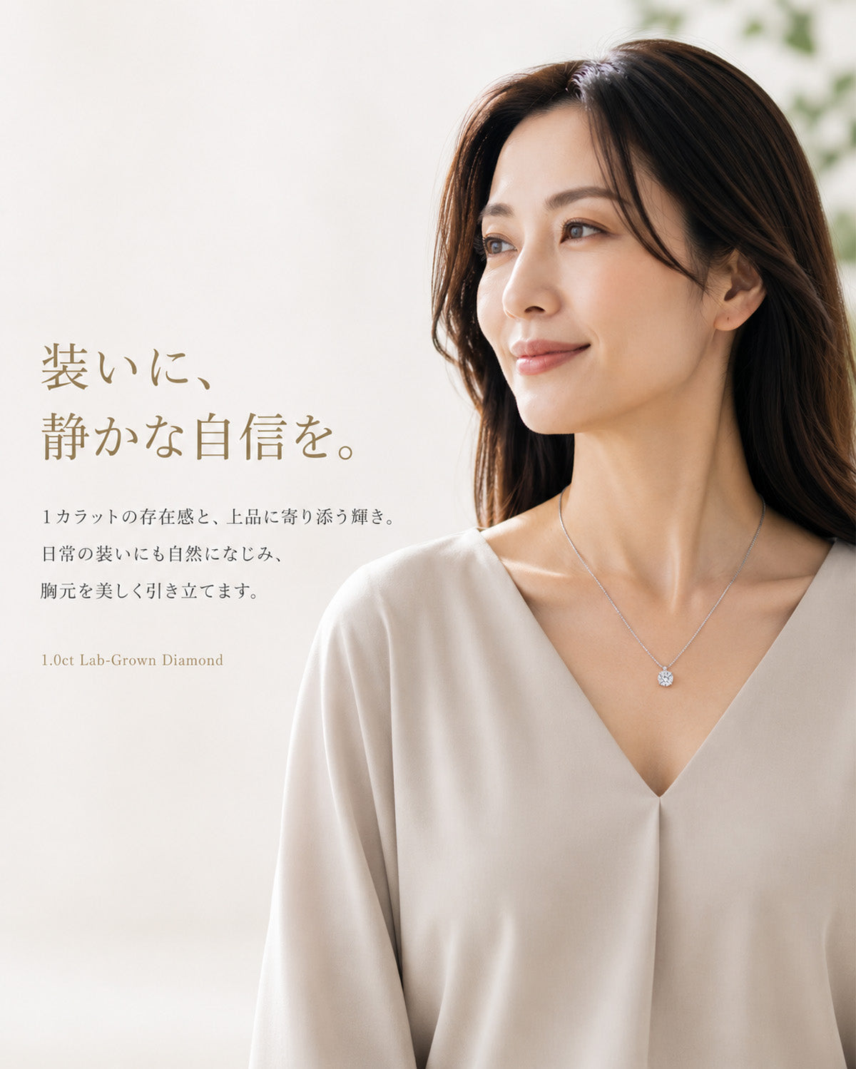 1ct Lab-Grown Diamond 6-Prong Necklace