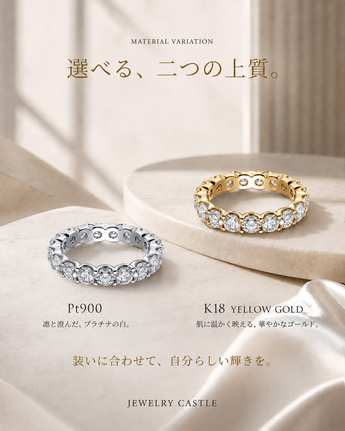 約3ct ラボグロウンダイヤモンド フルエタニティリング