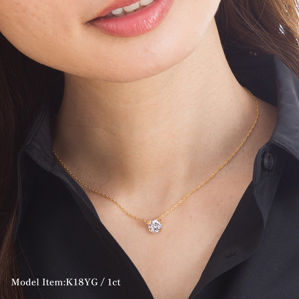 Lab-Grown Diamond Dual-Bail Necklace | Triple Prong 0.5ct / 1ct