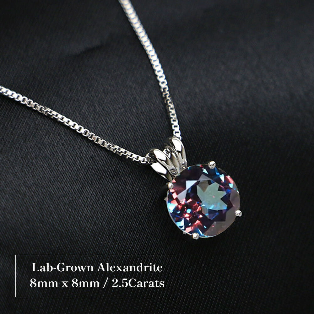 JD240008AXN 約2.5ct ラボグロウン・アレキサンドライト ネックレス Aデザイン