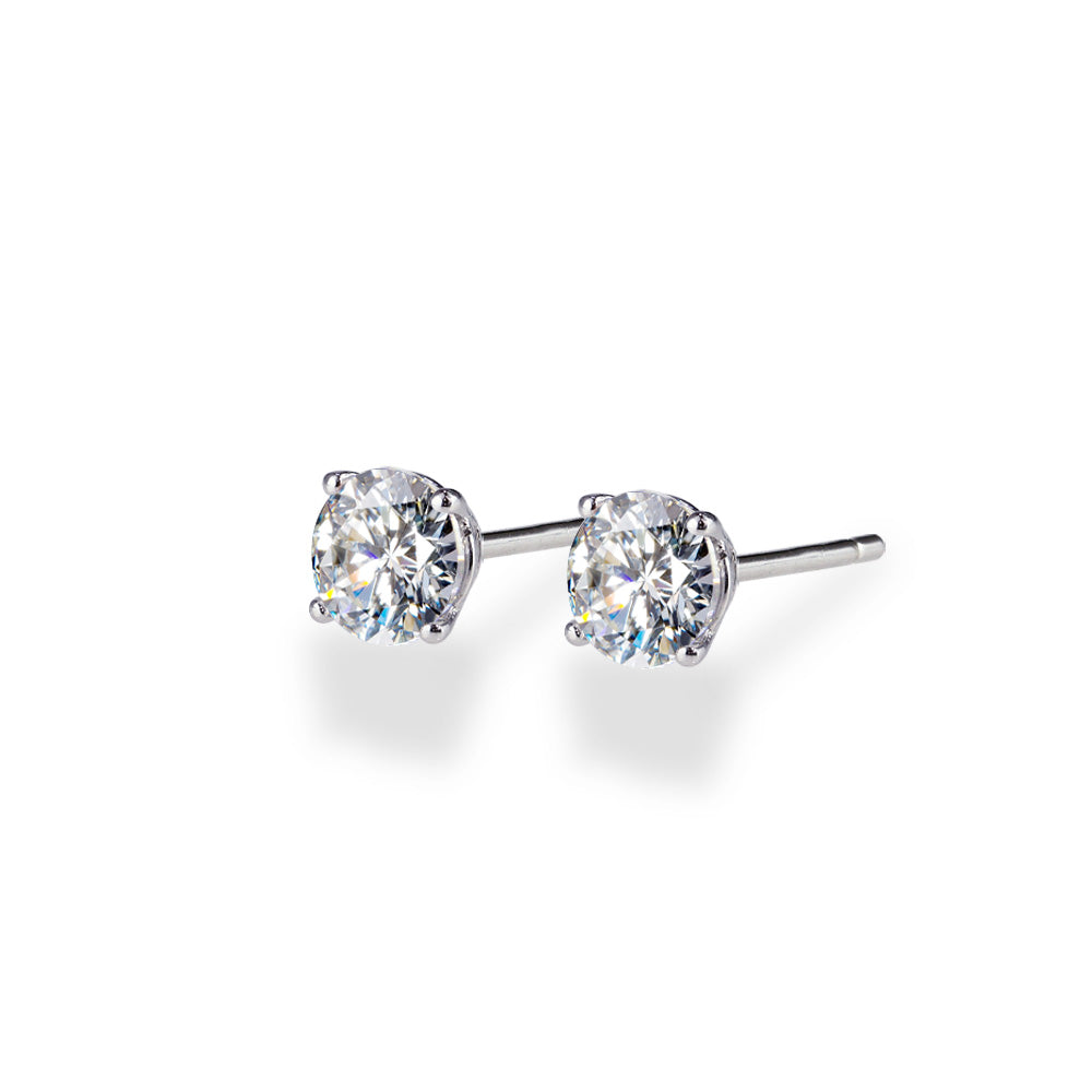 ラボグロウンダイヤモンド 4本爪 一粒ピアス(両耳・計0.6ct/1ct/2ct)