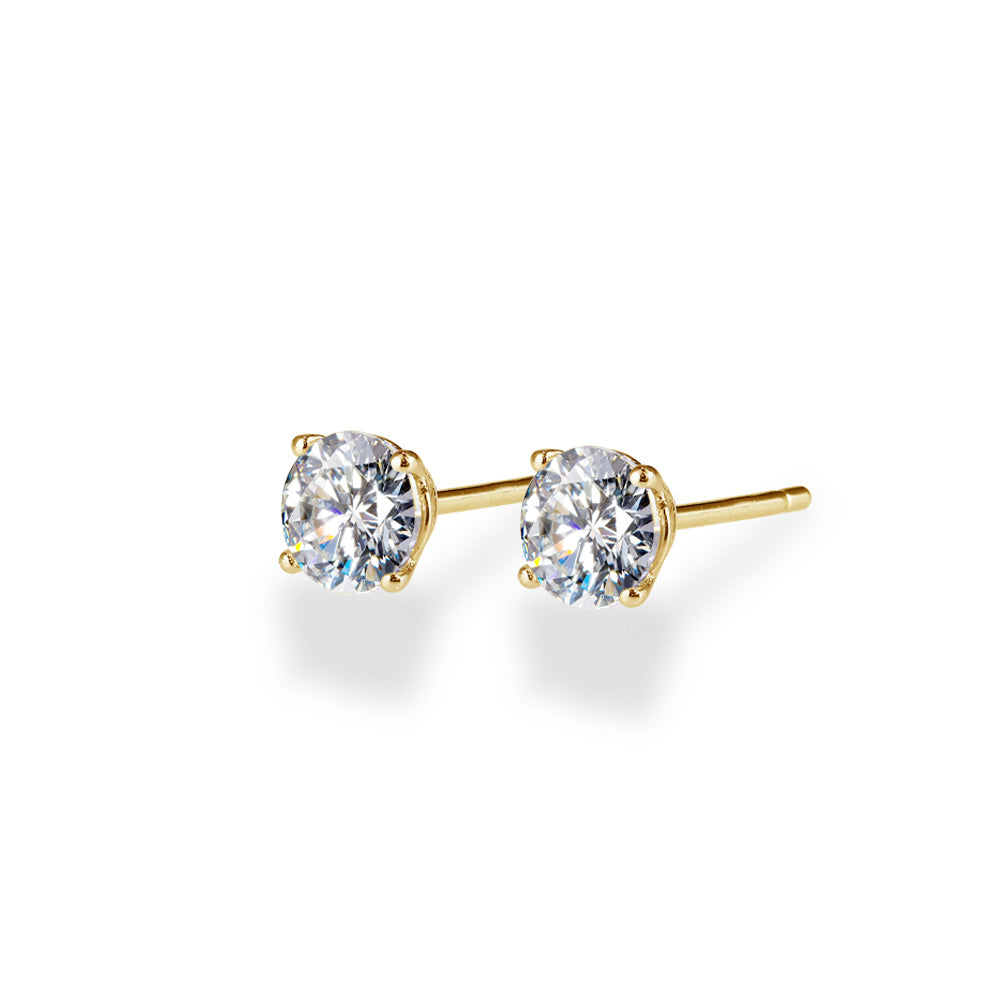 ラボグロウンダイヤモンド 4本爪 一粒ピアス(両耳・計0.6ct/1ct/2ct)