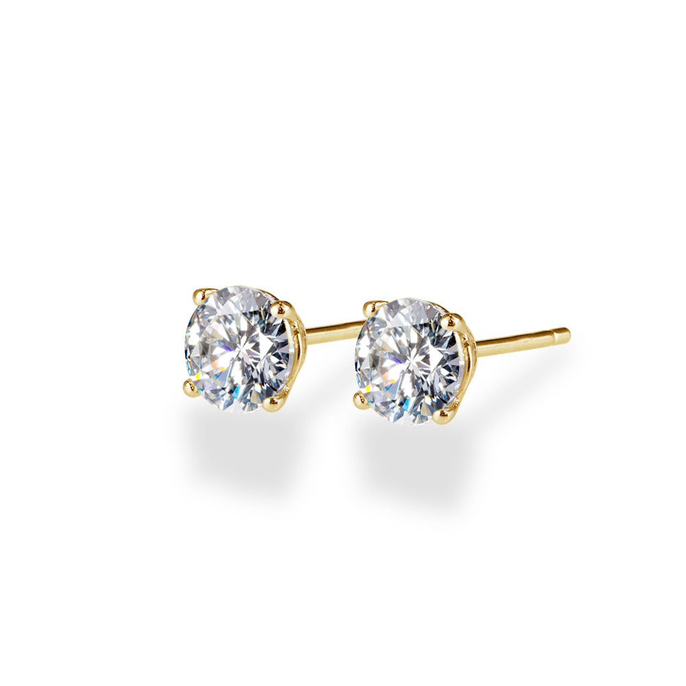 ラボグロウンダイヤモンド 4本爪 一粒ピアス(両耳・計0.6ct/1ct/2ct)