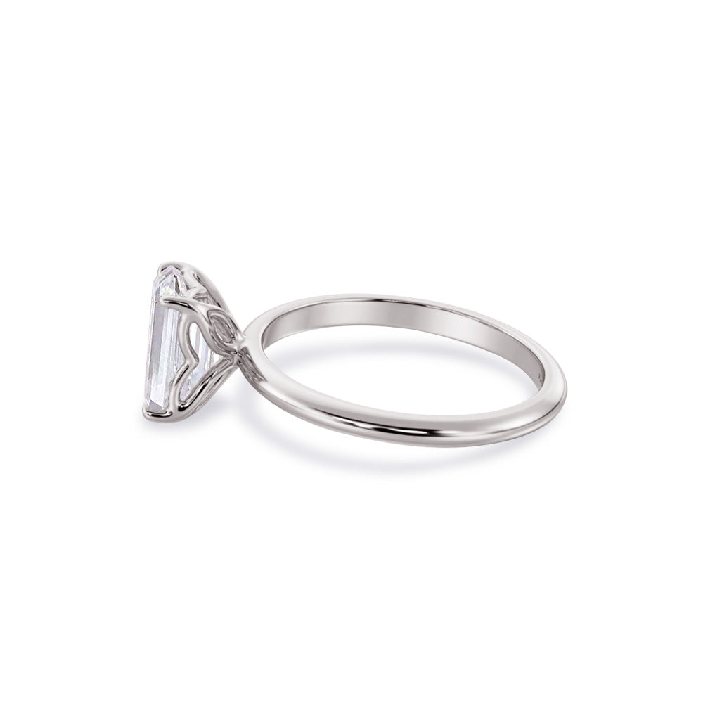 1ct エメラルドカット ラボグロウンダイヤモンド ソリティアリング
