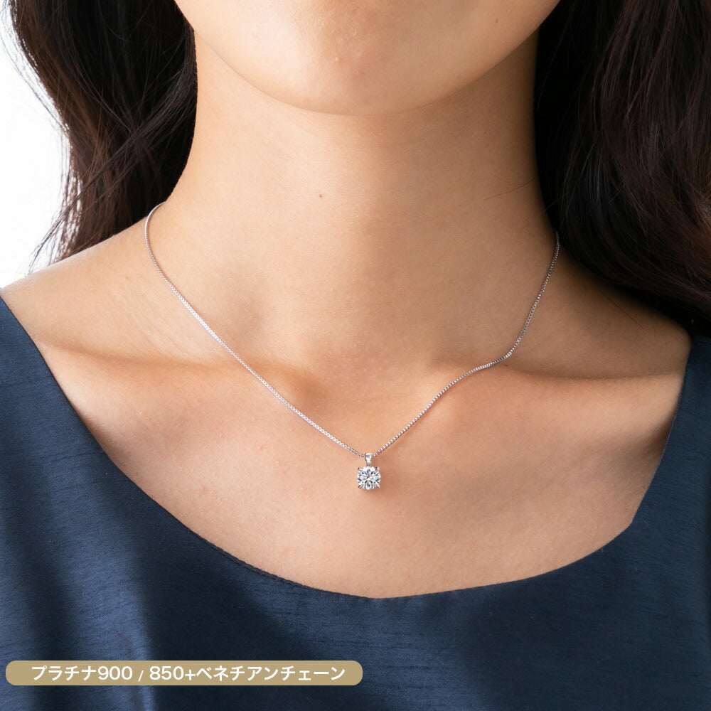 1ct ラボグロウンダイヤモンド 4本爪ネックレス 商品画像 3