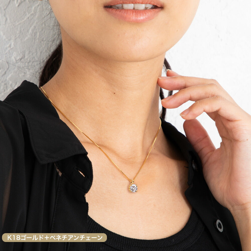 1ct ラボグロウンダイヤモンド 4本爪ネックレス 商品画像 10