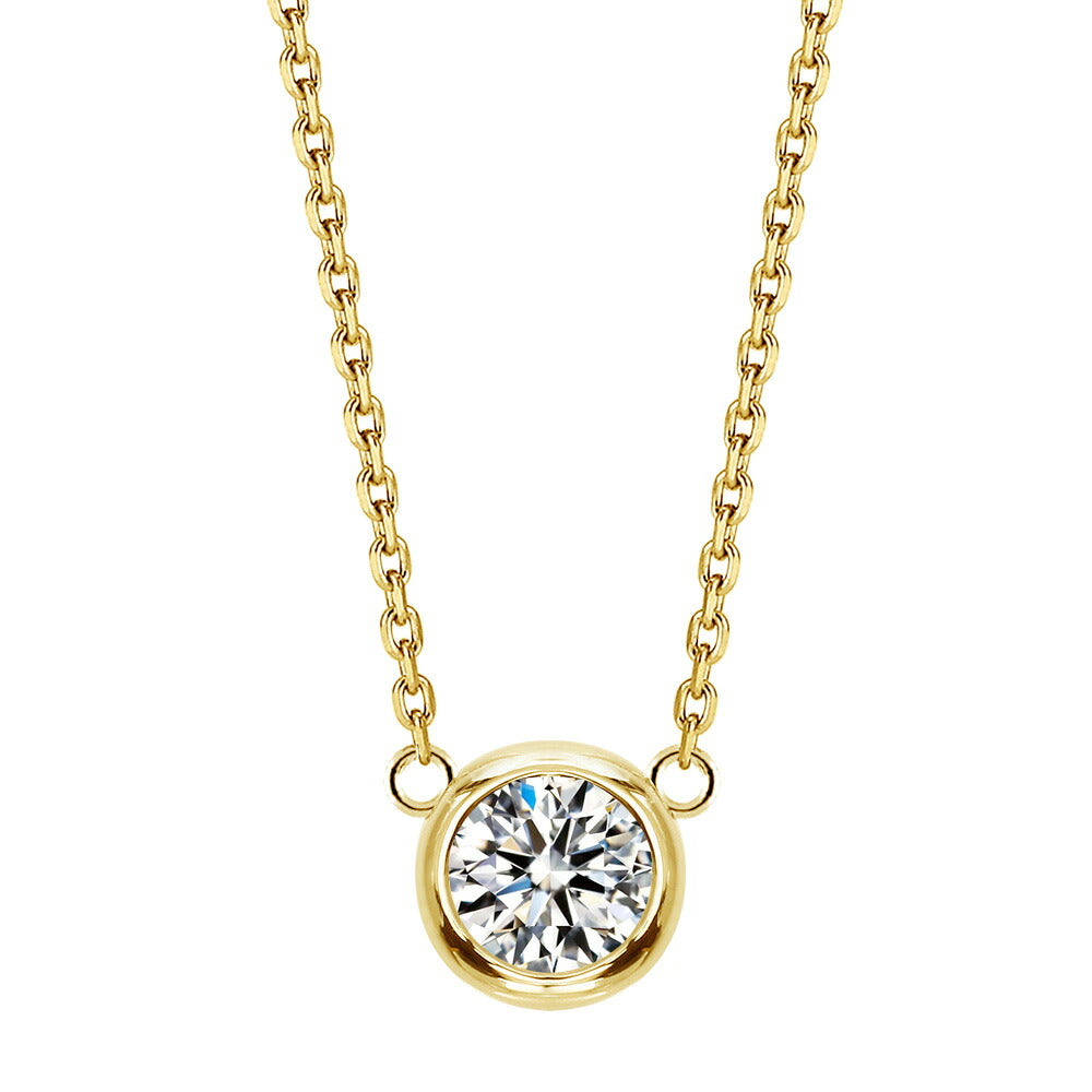 0.5ct・1ct ラボグロウンダイヤモンド 両吊り覆輪ネックレス