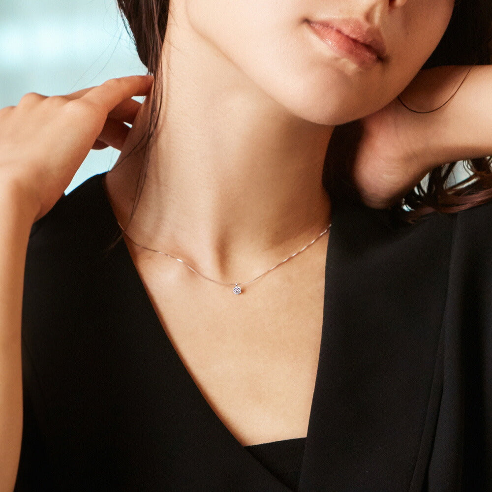 0.3ct ラボグロウンダイヤモンド 一粒プラチナネックレス 商品画像 9