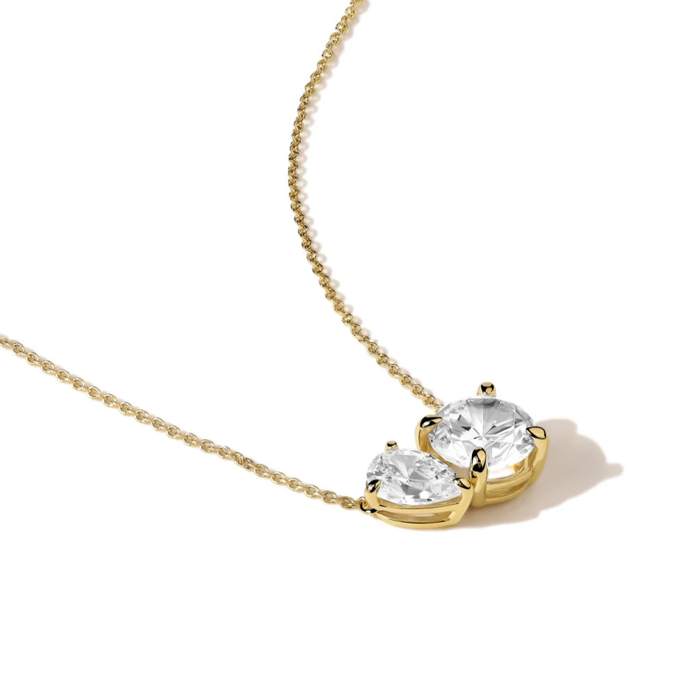 計0.86ct トワ・エ・モア ラボグロウンダイヤモンド ネックレス