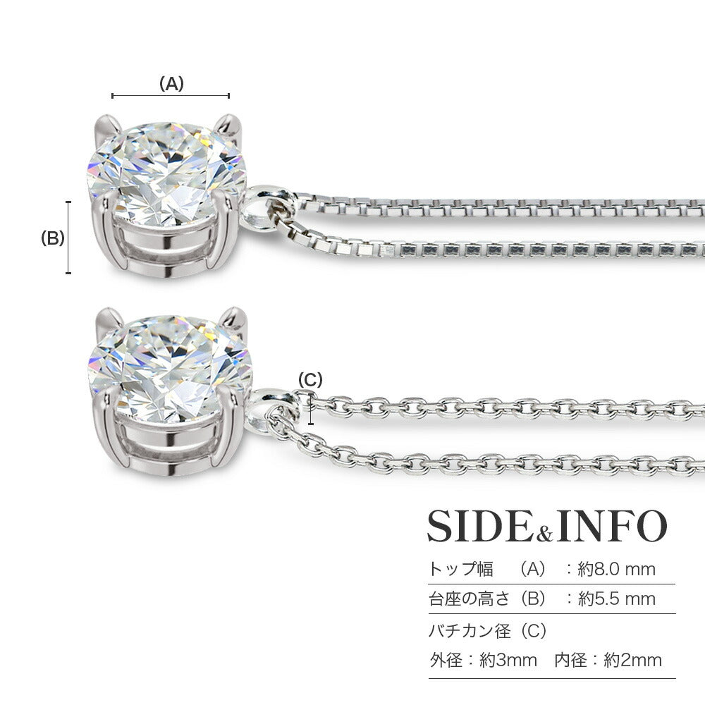 2ct 4本爪 ラボグロウンダイヤモンド ネックレス