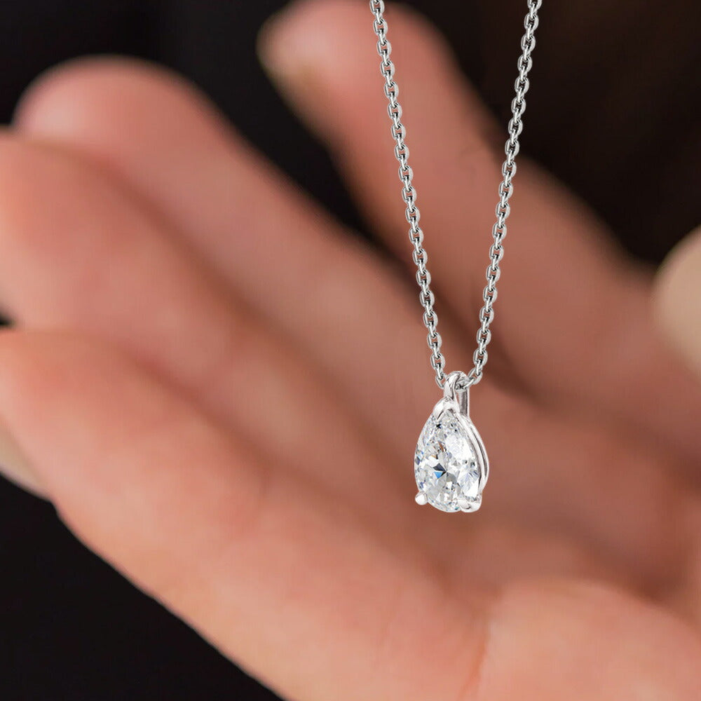 1ct ペアシェイプ ラボグロウンダイヤモンド ネックレス