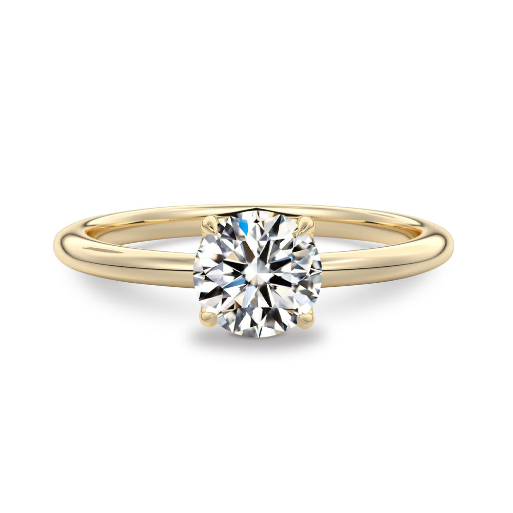 Pt900/K18 1.5ct Lab-Grown Diamond 4-Prong Solitaire Ring