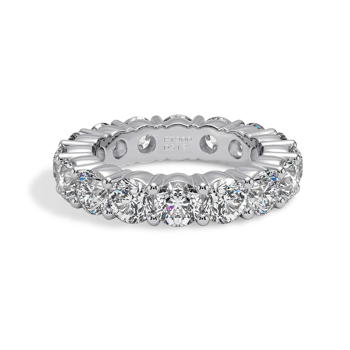 Pt900/K18 計約4.0〜5.1ct ラボグロウンダイヤモンド フルエタニティリング
