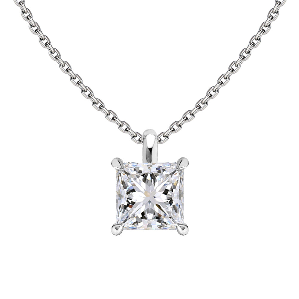 Pt900/K18YG Approx. 0.3ct Lab-Grown Diamond Solitaire Necklace | Choice of 7 Shapes