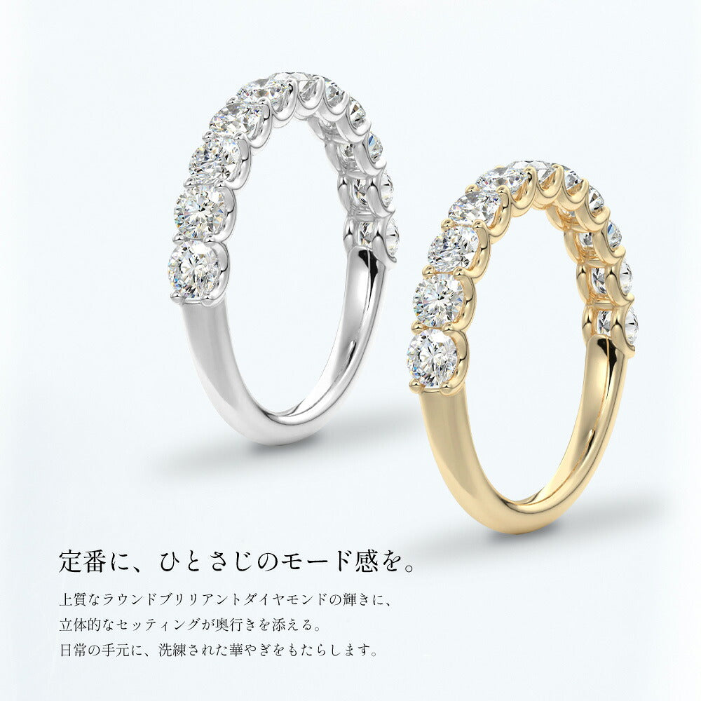 JD260022ER-LGD ハーフエタニティリング 01