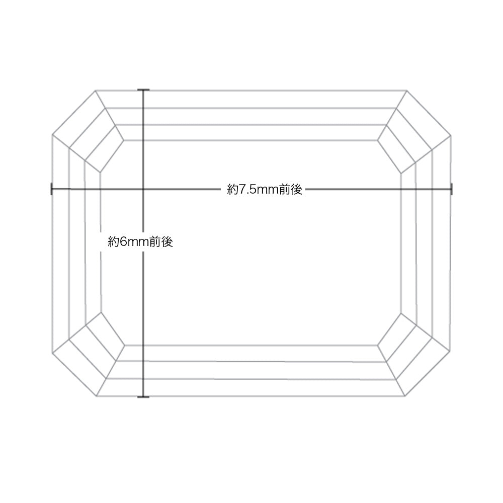 1.5ct エメラルドカット 仕様・サイズ