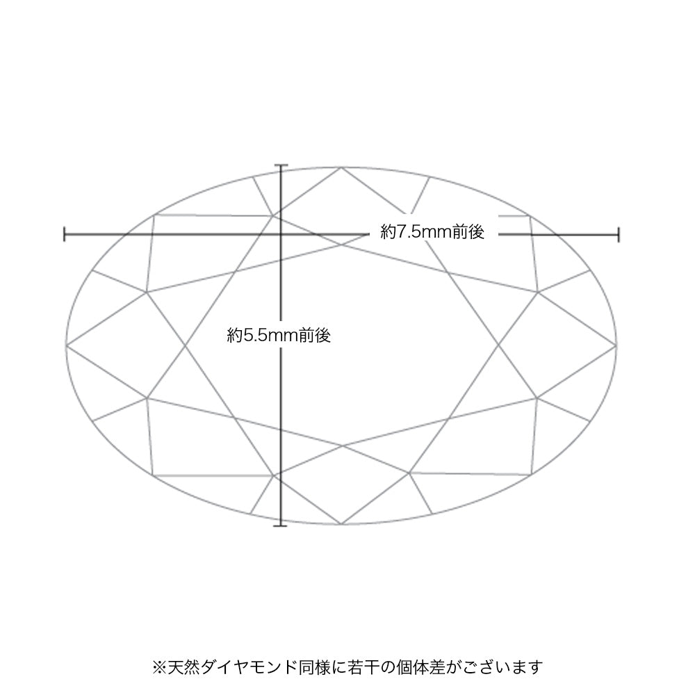 1ct オーバルカット 仕様・サイズ