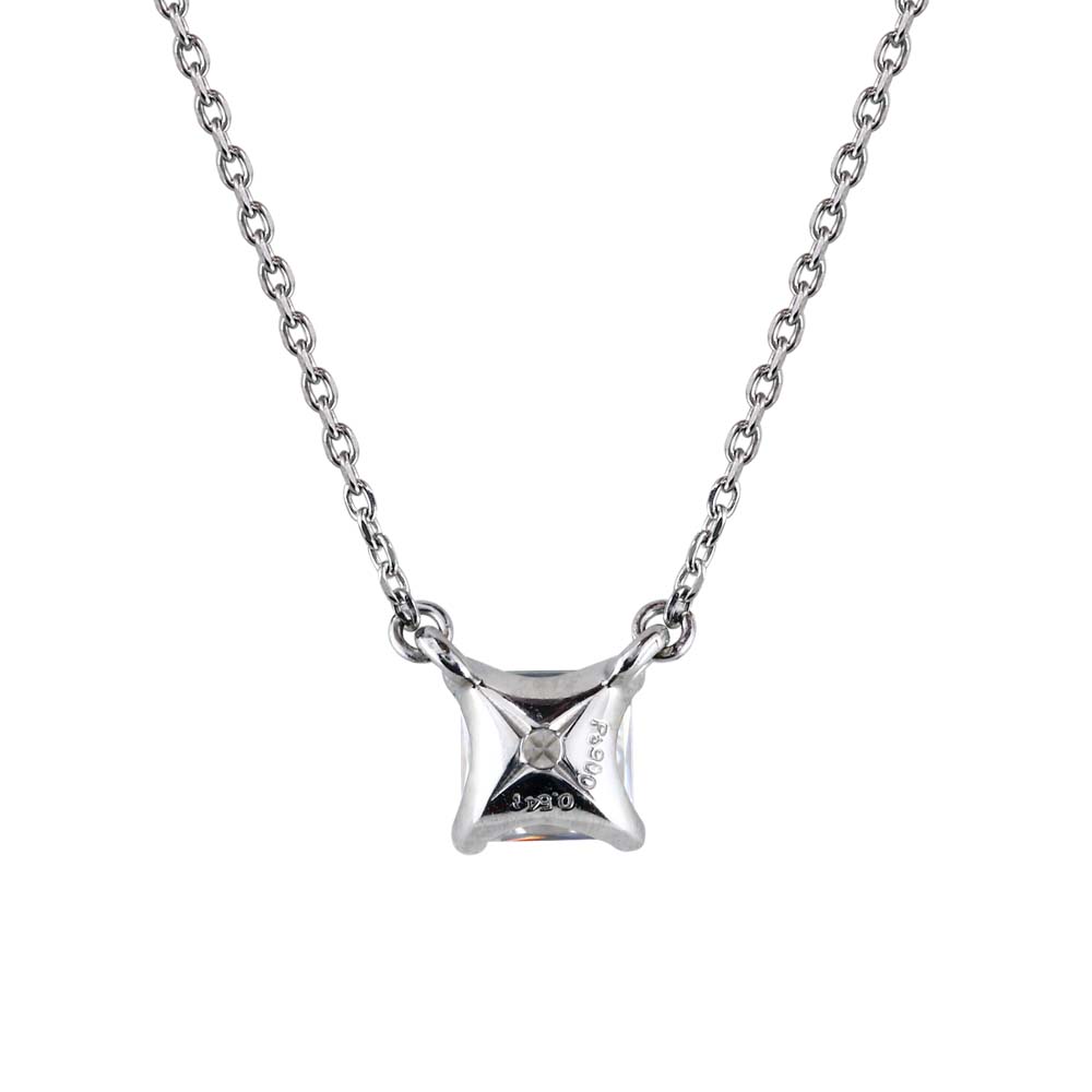 Pt900 モアサナイト プリンセスカット ネックレス|0.3ct・0.5ct・1ct 商品詳細・サイズ