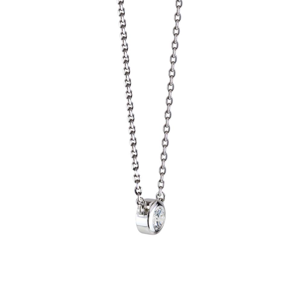 Pt900 モアサナイト ベゼルネックレス|0.3ct・0.5ct・1ct 商品詳細・サイズ