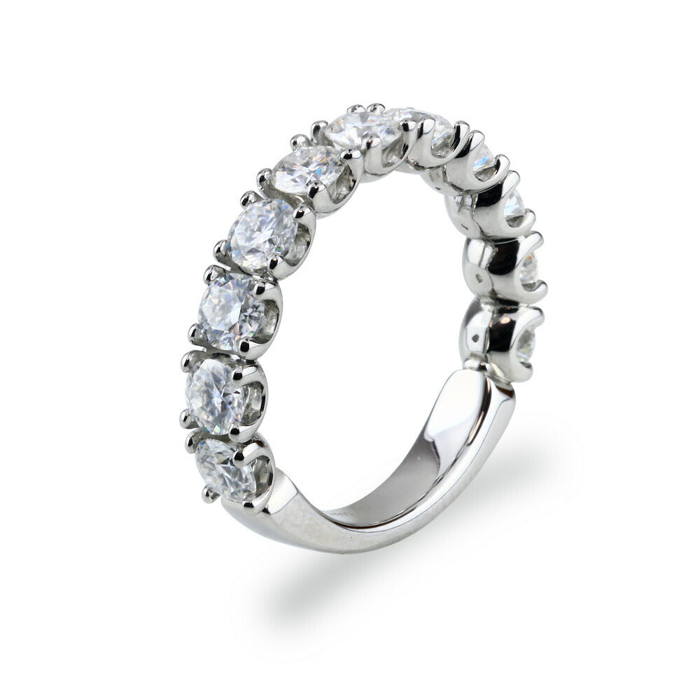 Pt900/K18 1.32ct モアサナイト 3/4エタニティリング 商品画像