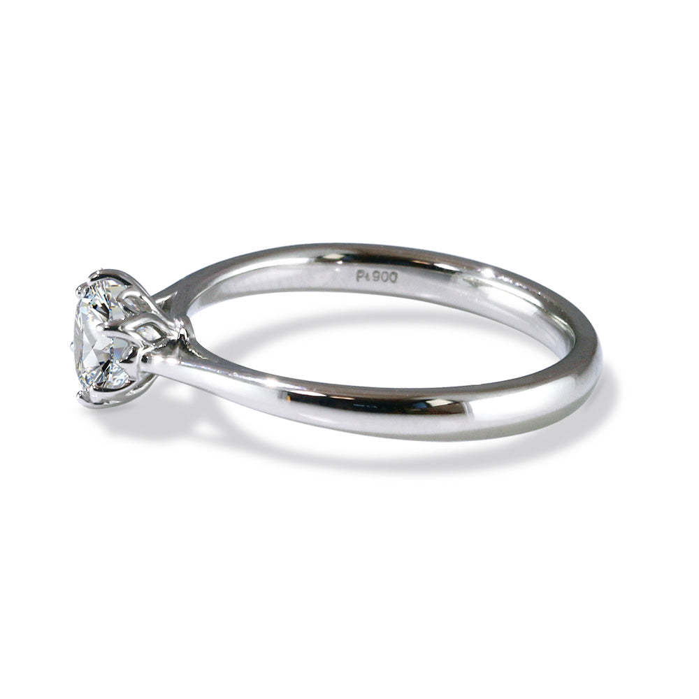 Pt900/K18 0.5ct モアサナイト ソリティアリング 商品詳細・サイズ