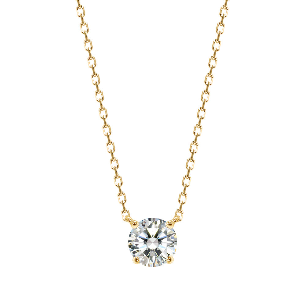 SV925 両吊り CZ一粒ネックレス｜ダイヤ換算0.3ct・0.5ct・1ct相当