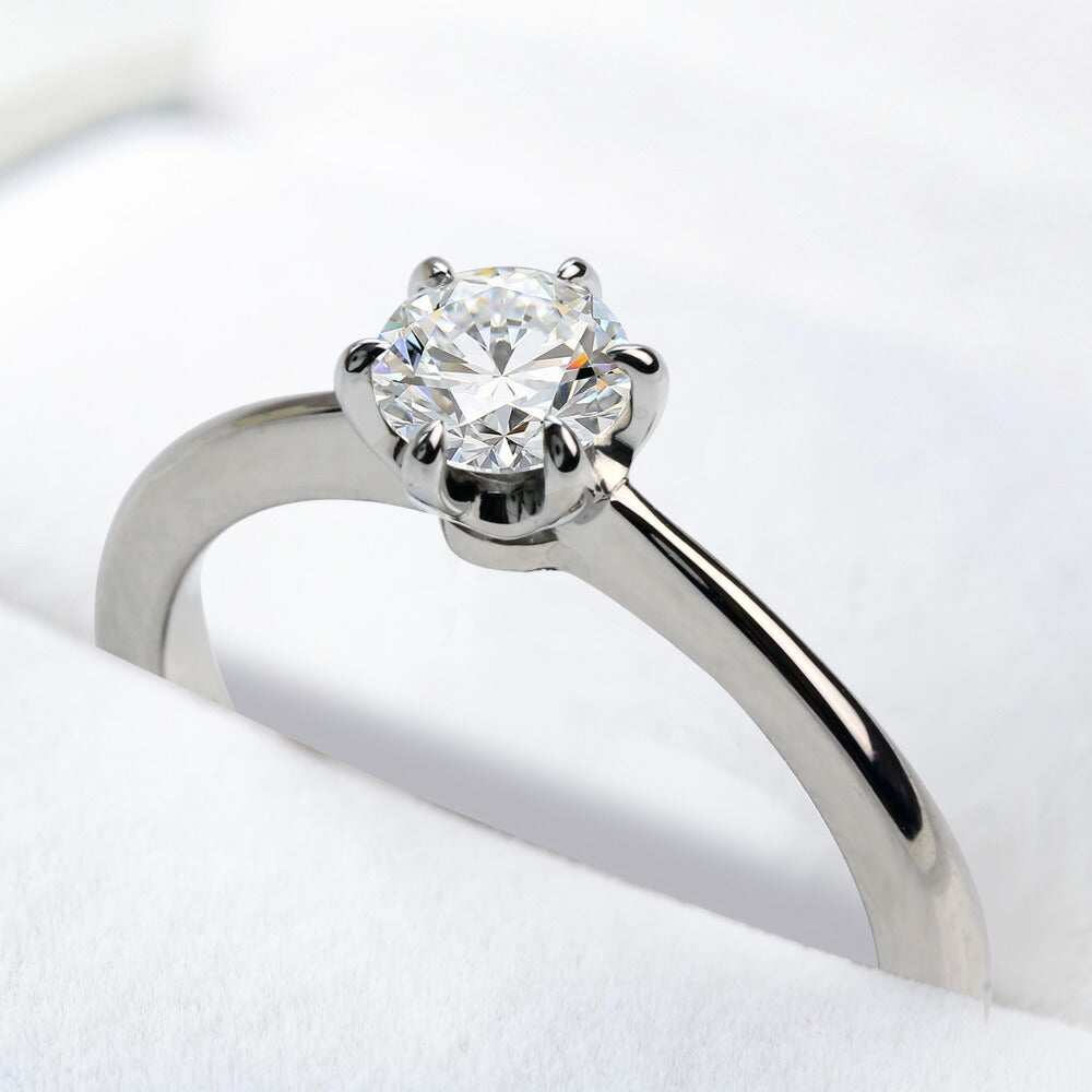0.3ct ラボグロウンダイヤモンド 6本爪ソリティアリング
