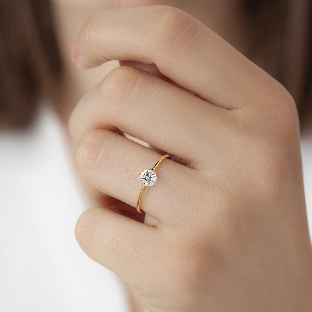 0.3ct ラボグロウンダイヤモンド 6本爪ソリティアリング