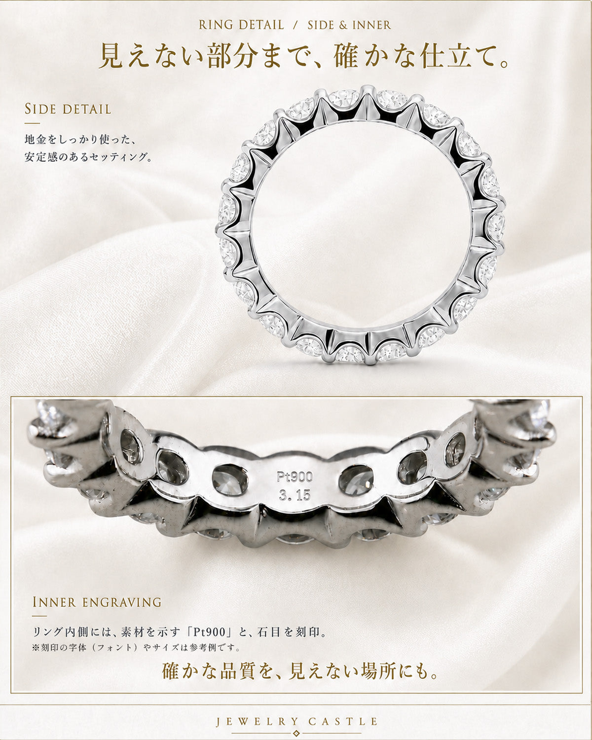 約3ct ラボグロウンダイヤモンド フルエタニティリング
