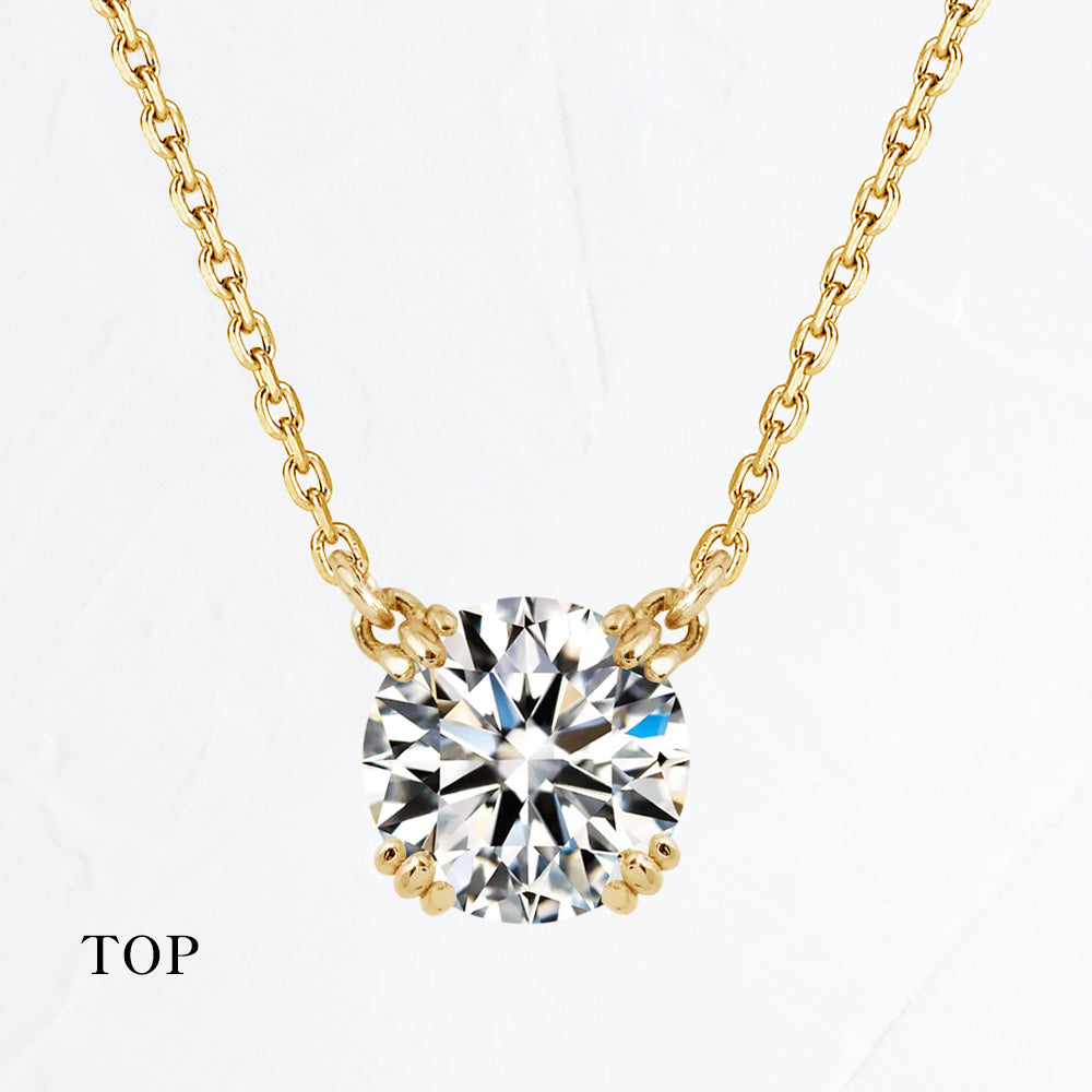 Lab-Grown Diamond Dual-Bail Necklace | Triple Prong 0.5ct / 1ct