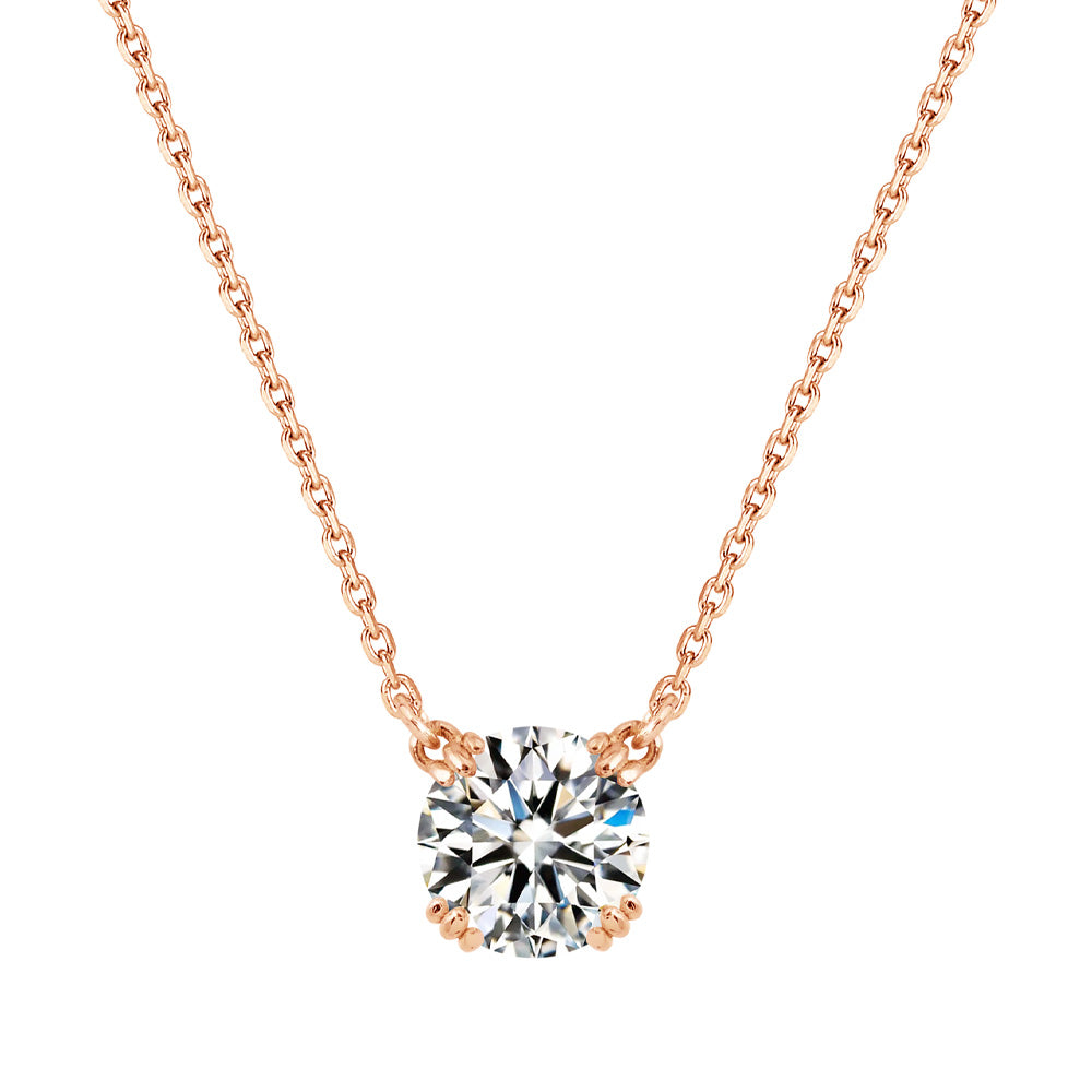 Lab-Grown Diamond Dual-Bail Necklace | Triple Prong 0.5ct / 1ct