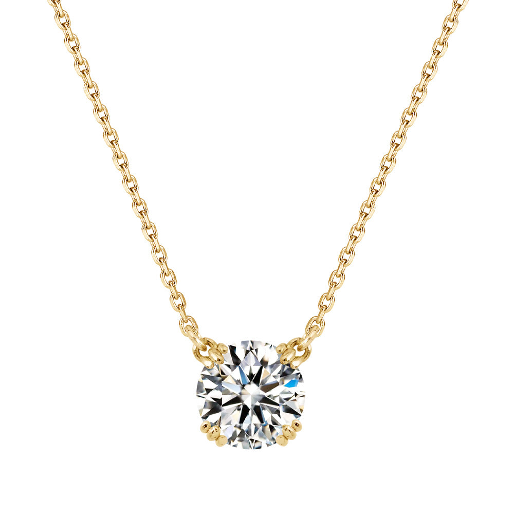 Lab-Grown Diamond Dual-Bail Necklace | Triple Prong 0.5ct / 1ct