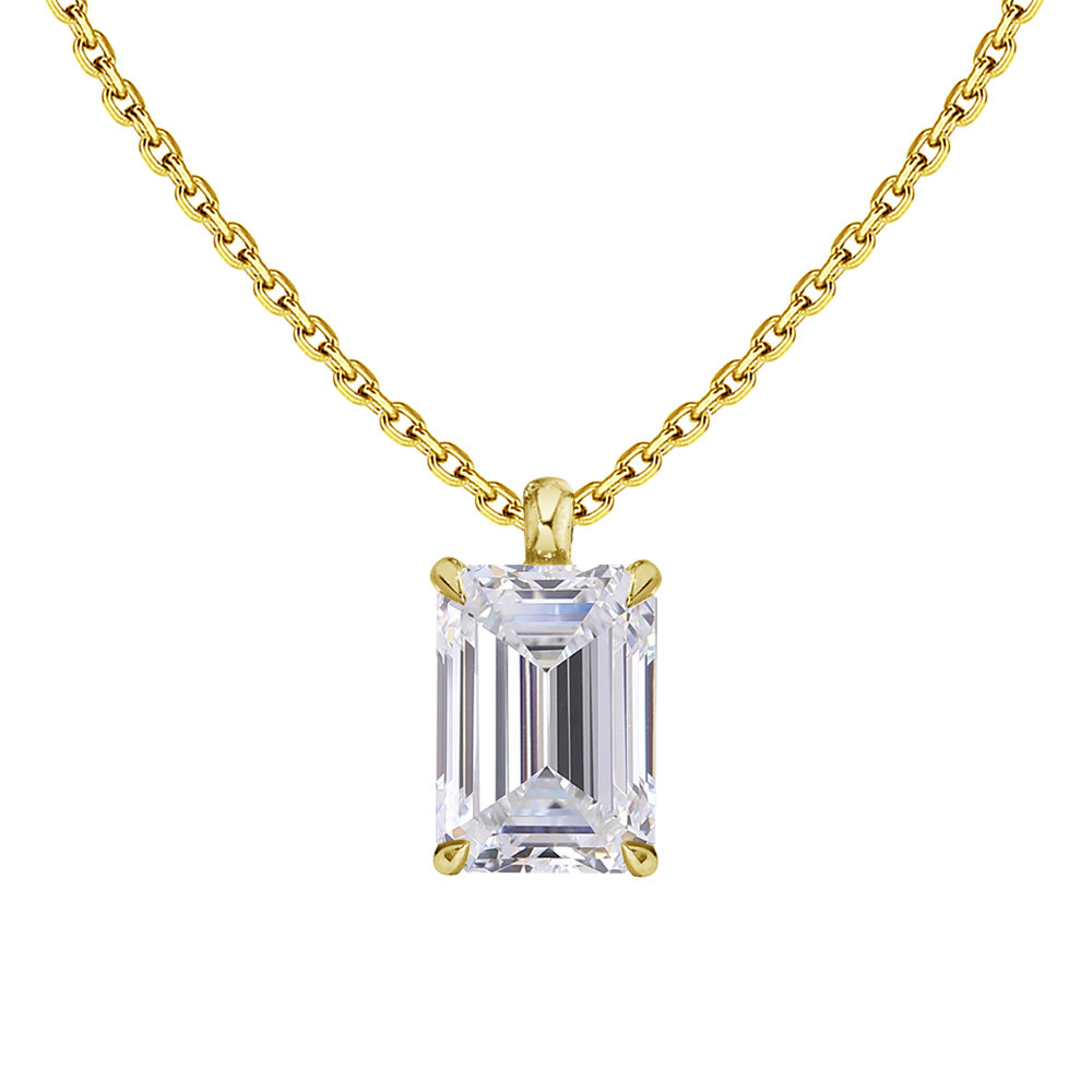Pt900/K18YG Approx. 0.3ct Lab-Grown Diamond Solitaire Necklace | Choice of 7 Shapes