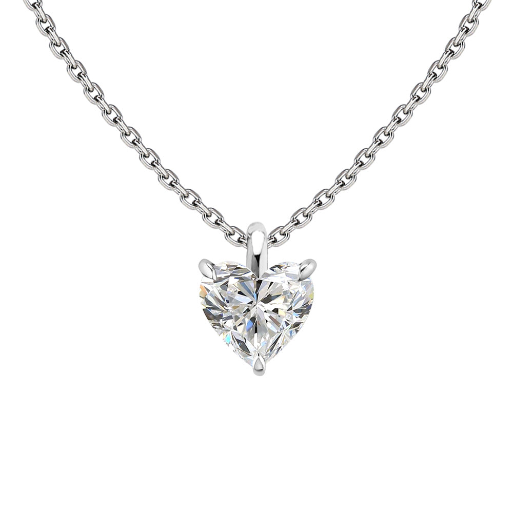 Pt900/K18YG Approx. 0.3ct Lab-Grown Diamond Solitaire Necklace | Choice of 7 Shapes