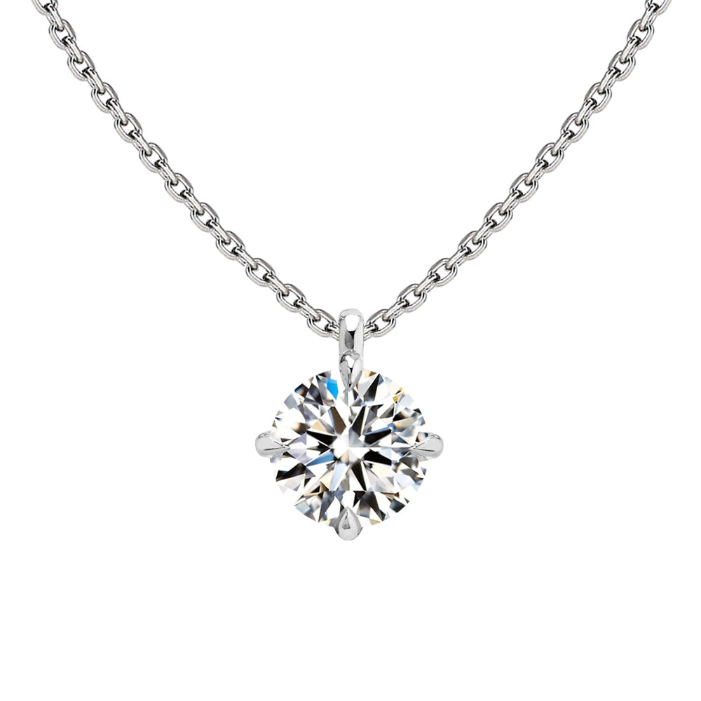 Pt900/K18YG Approx. 0.3ct Lab-Grown Diamond Solitaire Necklace | Choice of 7 Shapes