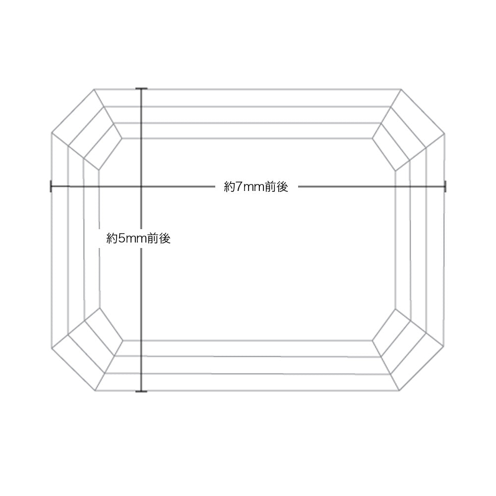 1ct エメラルドカット 仕様・サイズ