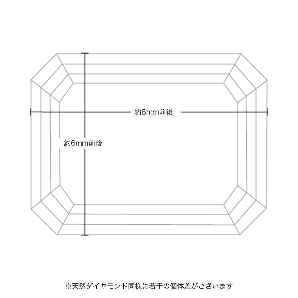 2ct エメラルドカット 仕様・サイズ