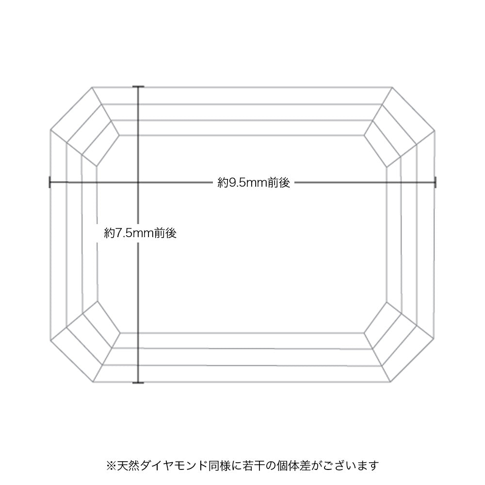 3ct エメラルドカット 仕様・サイズ