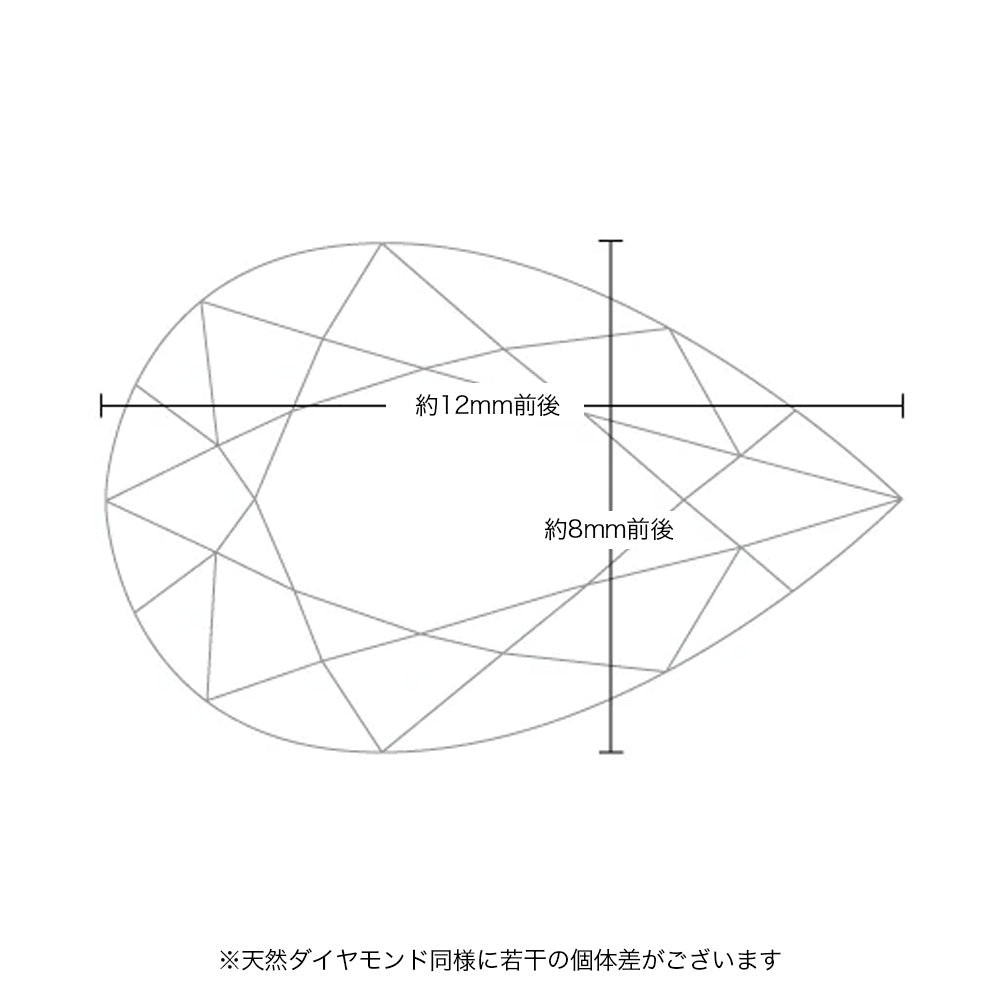 3ct ペアシェイプカット 仕様・サイズ
