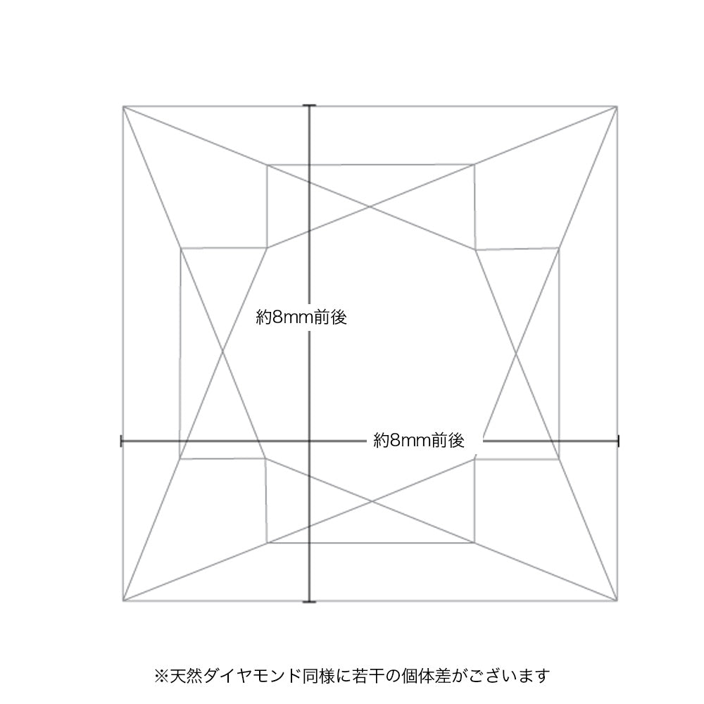 3ct プリンセスカット 仕様・サイズ