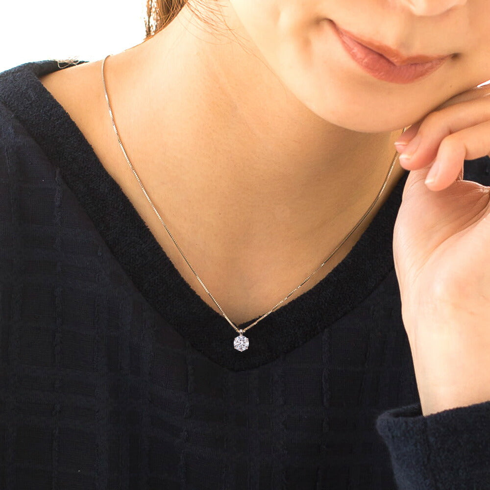 0.5ct ラボグロウンダイヤモンド 6本爪ネックレス 商品画像 12