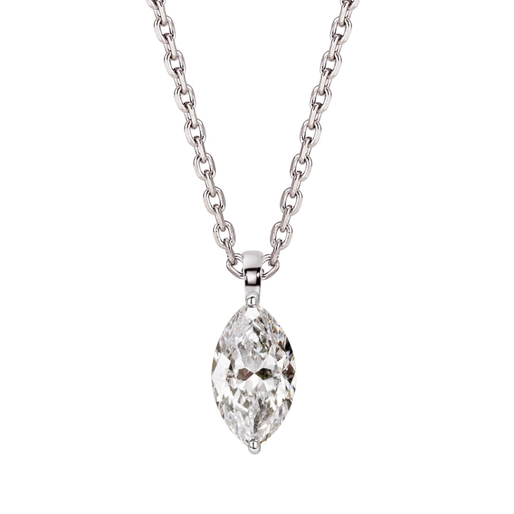 0.5ct・1ct マーキスカット ラボグロウンダイヤモンド 一粒ネックレス