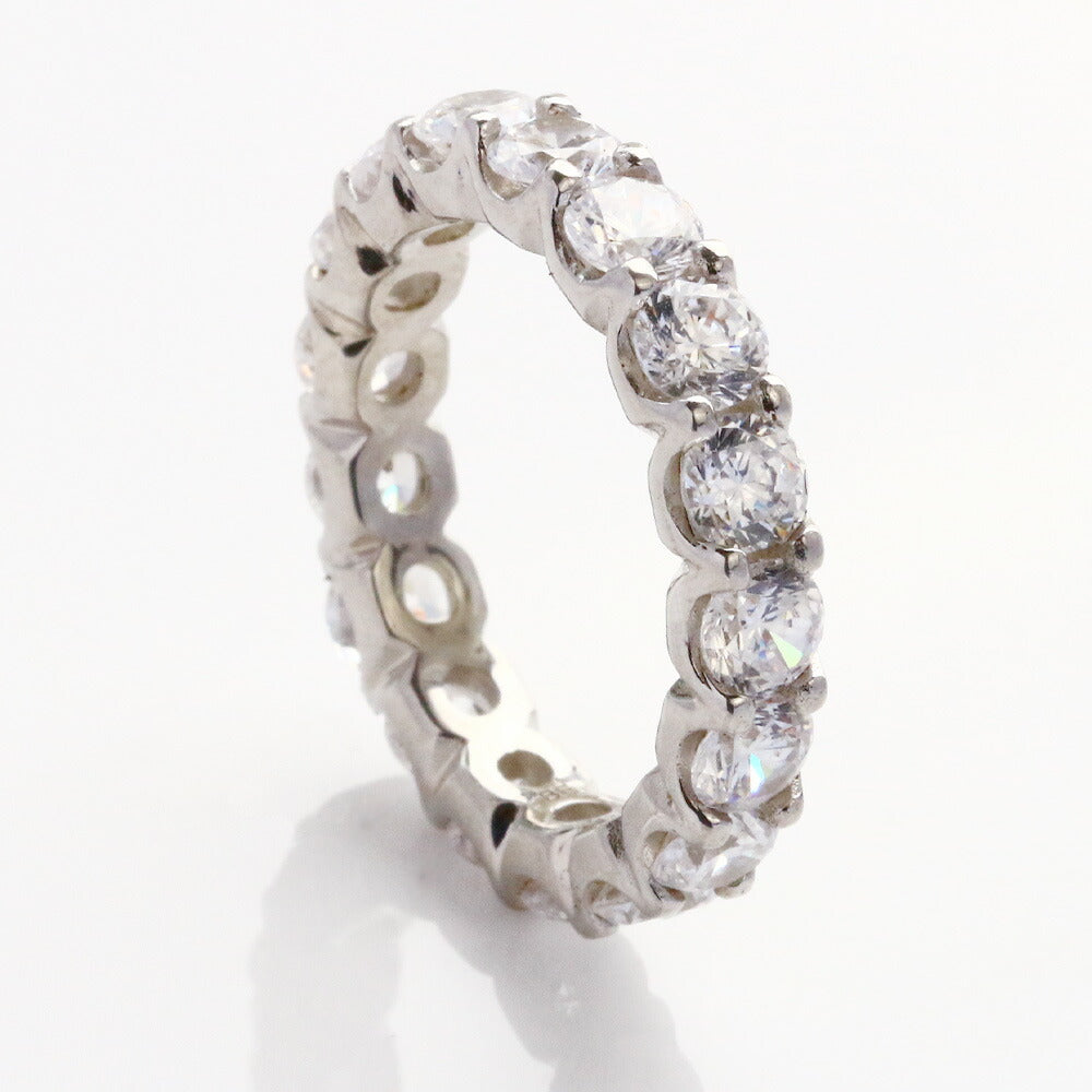Pt900／K18 約3ct モアサナイト フルエタニティリング 商品画像