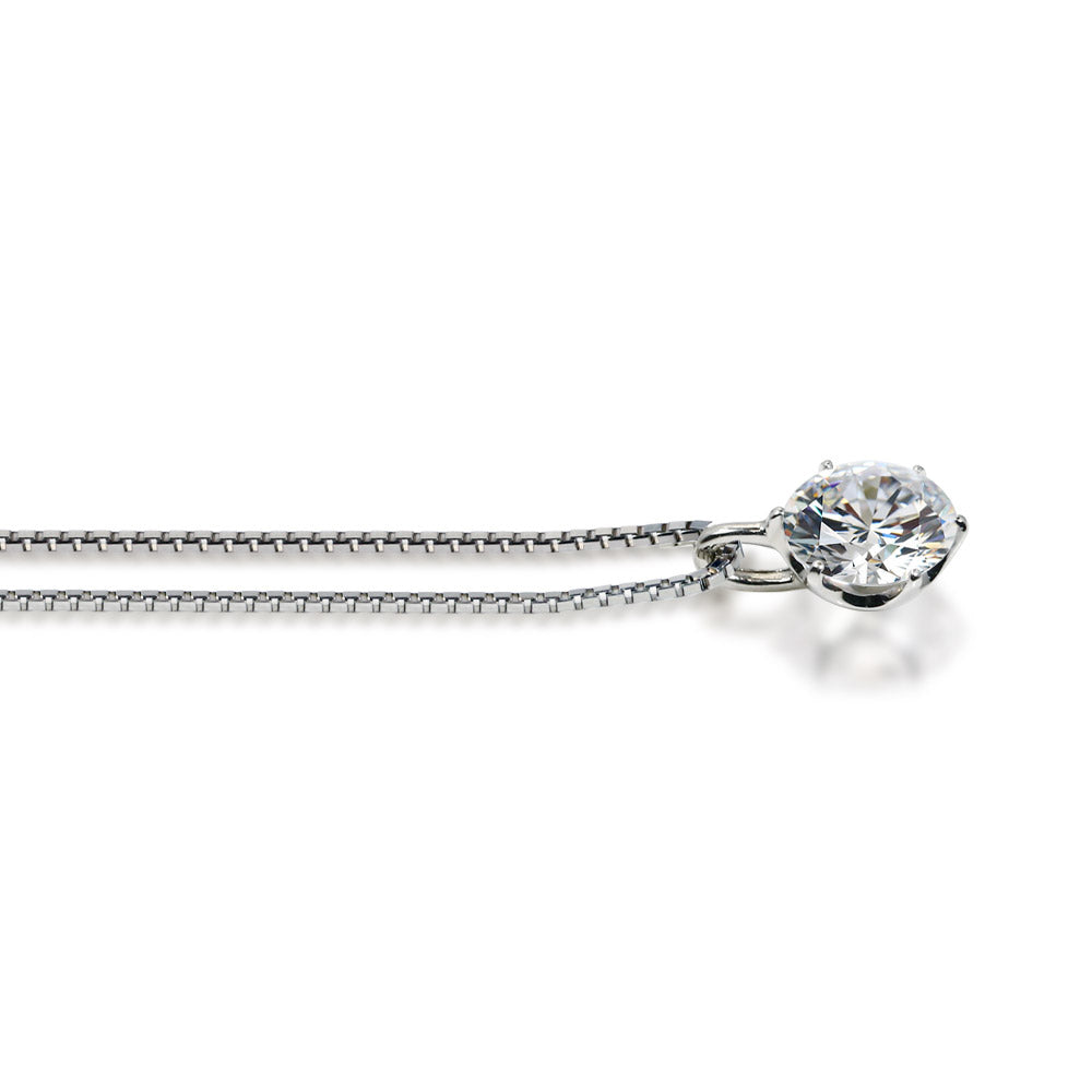 Pt900 モアサナイト 6本爪 一粒ネックレス｜0.5ct 商品詳細・サイズ