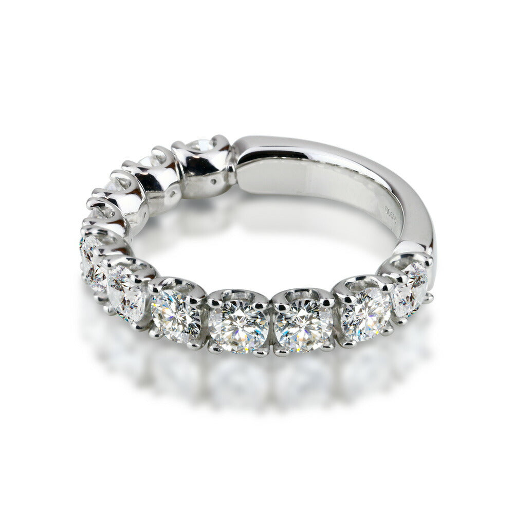 Pt900／K18 1.32ct モアサナイト 3/4エタニティリング 商品画像