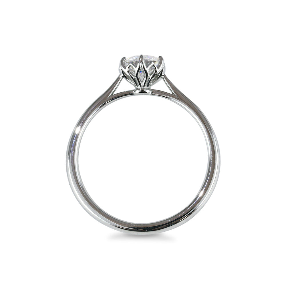 Pt900／K18 0.5ct モアサナイト ソリティアリング 商品詳細・サイズ