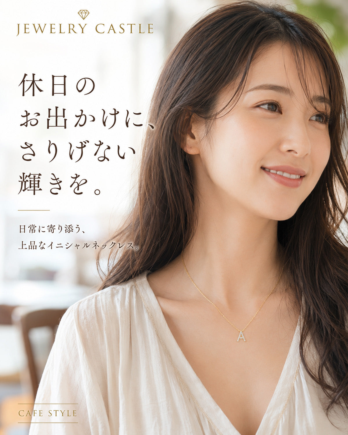 SV925 パヴェCZイニシャルネックレス｜10文字・K18ゴールド仕上